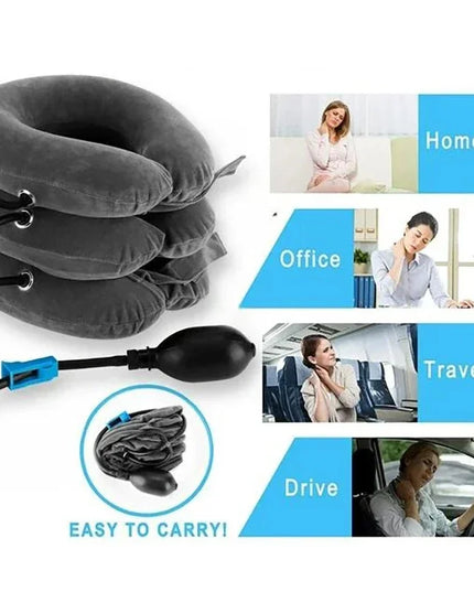 1Pcs Neck Stretcher Inflatable Cervical Neck Traction Brace Breathable Comfortable Protection Prevent Cervical Forward Leaning