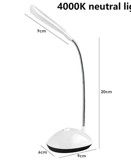 LED Desk Lamp with Calendar Temperature Clock Night Light USB Rechargeable Wireless Table Lamp Touch Control Camping Light
