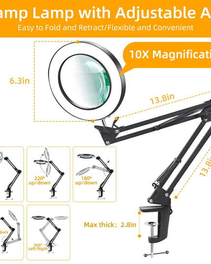 Desk Lamps Double Head LED Stepless Dimmable Led USB Table Lamp for Office Study Reading Lighting Fixture Computer Monitor Light