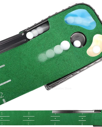 PGM Golf Indoor Putting Mat Putter Trainer Green Carpet Practice Set Ball Return Mats