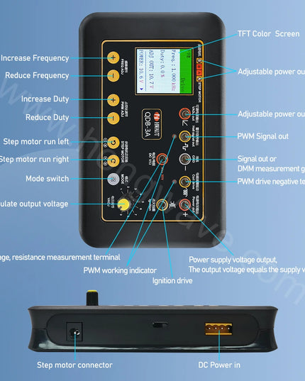 QDB3A Auto Ignition Coil Tester Car IAC Idle Stepper Motor Solenoid Valve Injector Actuator Fault Detector Driver PWM Generator