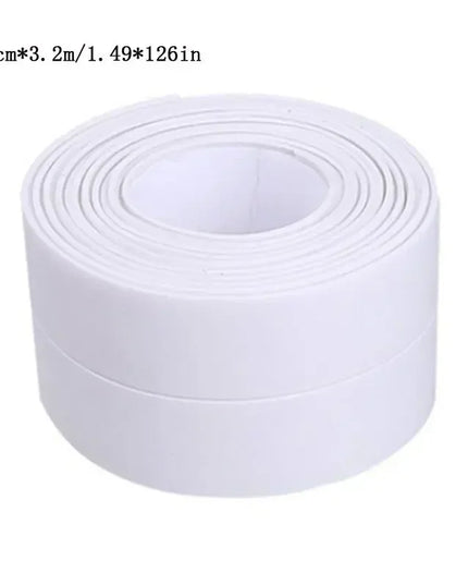 1m/3.2m PVC Waterproof Sealing Tape for Bathroom Sink, Shower, Bathtub and Toilet - Self Adhesive Wall Sticker