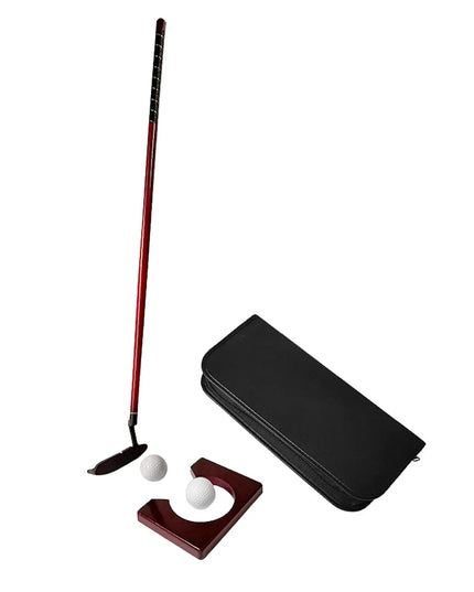 Portable Mini Golf Equipment Practice Kit Gift Set with Detachable Golf Putter Set Hand Indoor Golf Training Aid Kit