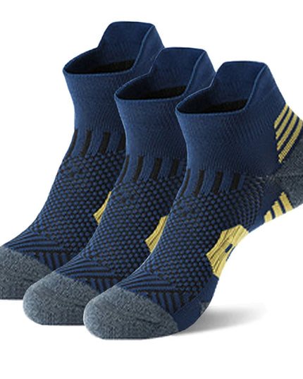 3Pair Professional Fitness Sports Socks Towel Bottom Non-Slip Running Socks Men Women Short Quick-Drying Basketball Training Sox