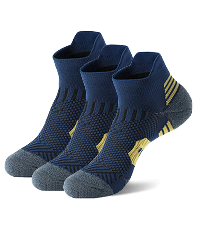 3Pair Professional Fitness Sports Socks Towel Bottom Non-Slip Running Socks Men Women Short Quick-Drying Basketball Training Sox