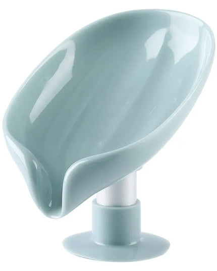 2pcs Drain Soap Holder Leaf Shape Soap Box Suction Cup Tray Drying Rack for Shower Sponge Container Kitchen Bathroom Accessories