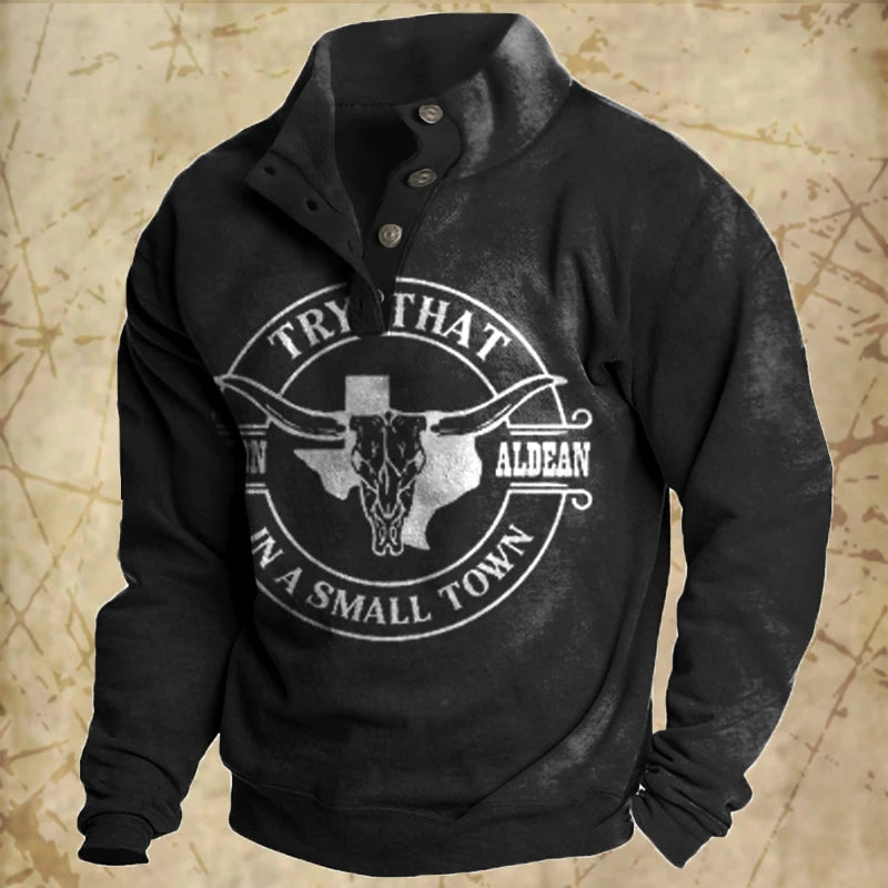 Vintage Men's Hoodies Autumn Long Sleeved Street Button Pullover Oversized Clothing For Men Sweatshirt Fashion Casual Hoodie