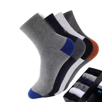 6pairs Men's Cotton Sweat Absorbing Embroidered Crest Athletic Socks, Ankle Socks