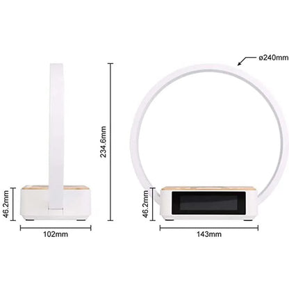 Multifunctional Night Light Atmosphere Lamps Digital Alarm Clock Speaker Wireless Charger Children Sleep Bedroom Decoration 2025
