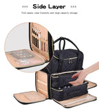 80 Bottles Nail Polish Storage Bag Portable Cosmetic Large Handbag Organizer with Handle for Travel 2 Layer Essential Oil Bag