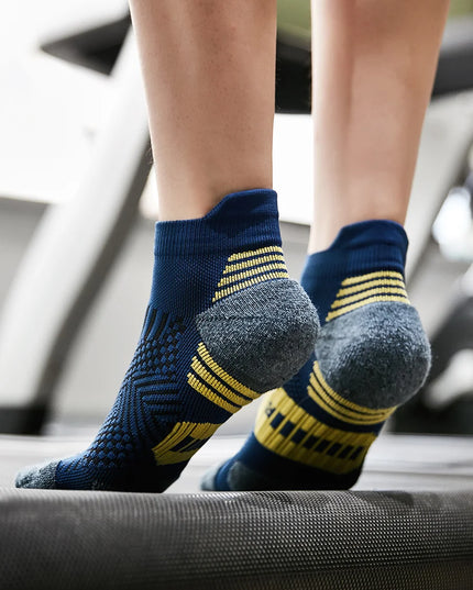 3Pair Professional Fitness Sports Socks Towel Bottom Non-Slip Running Socks Men Women Short Quick-Drying Basketball Training Sox