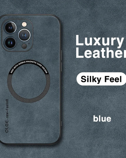 For Magsafe Luxury Leather Shockproof Phone Cases For iPhone 16 15 14 13 12 11 Pro Max 16 Plus Magnetic Wireless Charging Cover