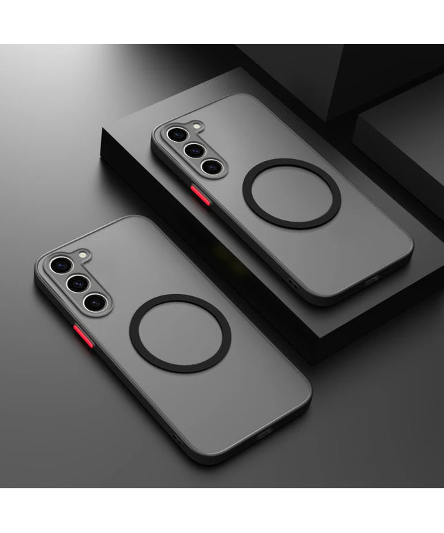 Matte Magnetic For Samsung Galaxy S24 S23 S22 S21 S20 Ultra Plus FE A54 A53 A13 Note 20 10 5G Case Frosted Wireless Charge Cover