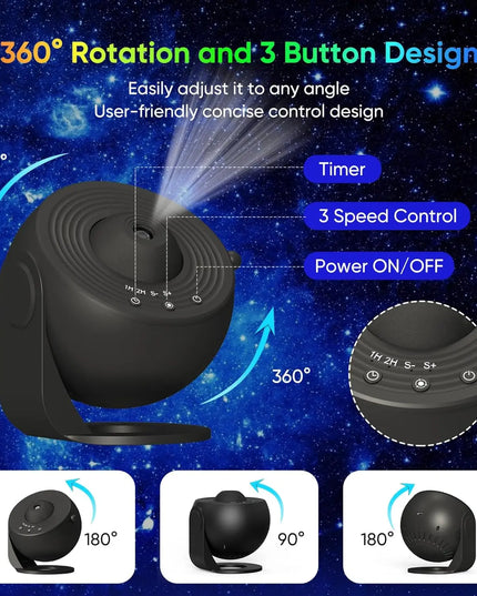 12 in 1 Star Projector Night Light 4K HD Planetarium Projector for Kids Room Valentines Gift 360° Rotate Galaxy Projector Lamp
