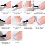 5g Dipping Nail Powder Set Red Nail Glitter Dipping System Kit For Manicure Nail Art Decorations Natural Dry Without Lamp Cure