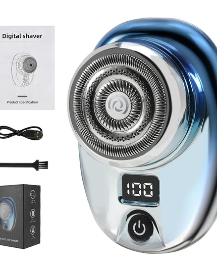 Mini Electric Razor Wet and Dry Washable Razor Fast Charging Digital Display Portable Electric Shaver 1 Hour Charge Time Upgrade