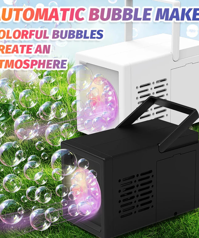 10 hole fully automatic bubble blowing handheld electric bubble machine toy outdoor birthday without battery and bubble water
