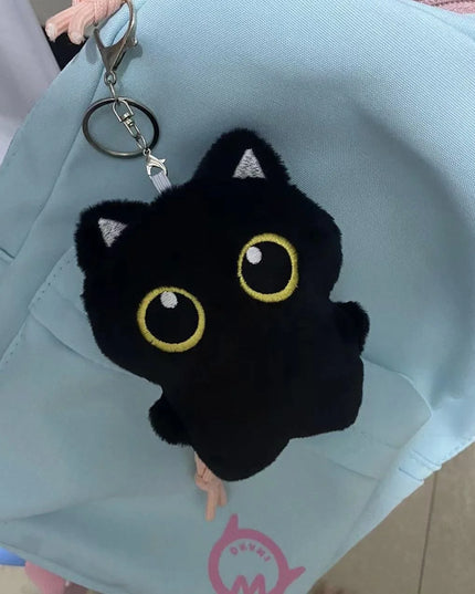 10cm Cute Black Cat plush toy Doll Small Pendant Cuddly Pillow Cushion Ins Black Cat Plush Toy Doll for Boy Girl Brithday Gifts