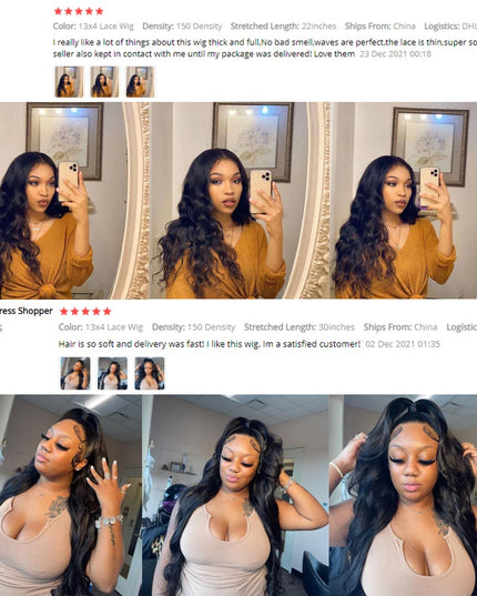 13x6 13x4 Body Wave Lace Front Wigs Human Hair PrePlucked Transparent Lace Frontal Wigs Human Hair Wigs With Baby Hair For Women