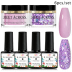 5g Dipping Nail Powder Set Red Nail Glitter Dipping System Kit For Manicure Nail Art Decorations Natural Dry Without Lamp Cure