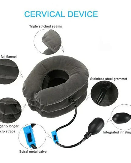 1Pcs Neck Stretcher Inflatable Cervical Neck Traction Brace Breathable Comfortable Protection Prevent Cervical Forward Leaning