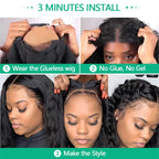 30 Inch Water Wave Glueless Wig Human Hair Ready To Wear 6X4 Glueless Wigs Human Hair Brazilian Human Hair Wigs PreCut For Women