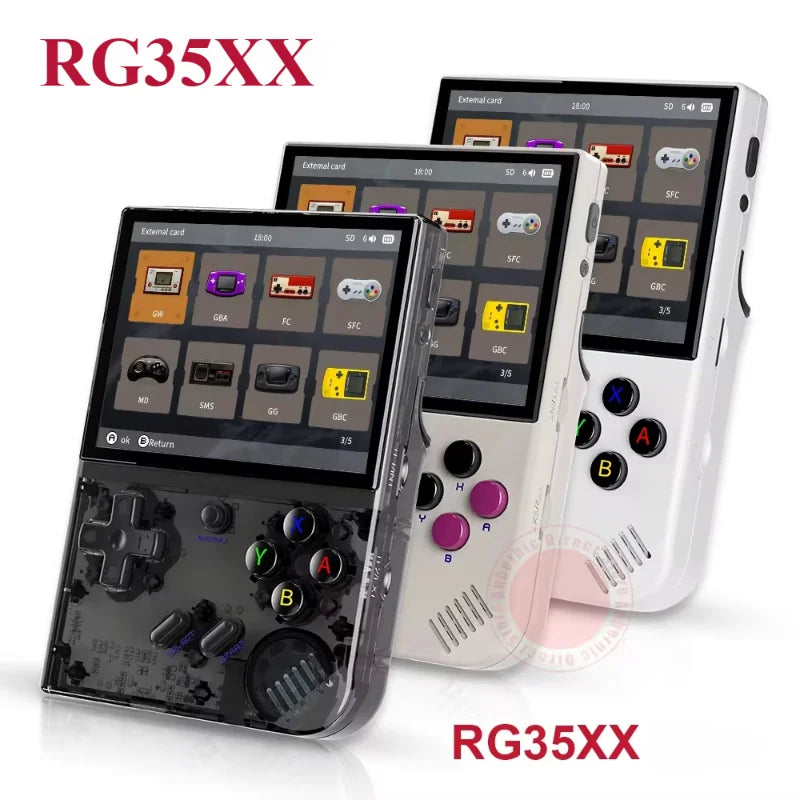 RG35XX Handheld Game Console 3.5 inch IPS Screen Linux System 64G/128G TF Card Built-in 5470+ Games Miyoo Handheld Game Player