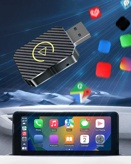 Wireless Carplay Android Auto Adapter 2 in 1 Mini Box Plug&Play Wireless Dongle BT WiFi for Wired CarPlay/Andriod Auto Cars