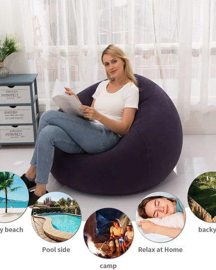 Large Lazy Inflatable Sofa Chairs PVC Lounger Seat Bean Bag Sofas Pouf Puff Couch Tatami Living Room Supply