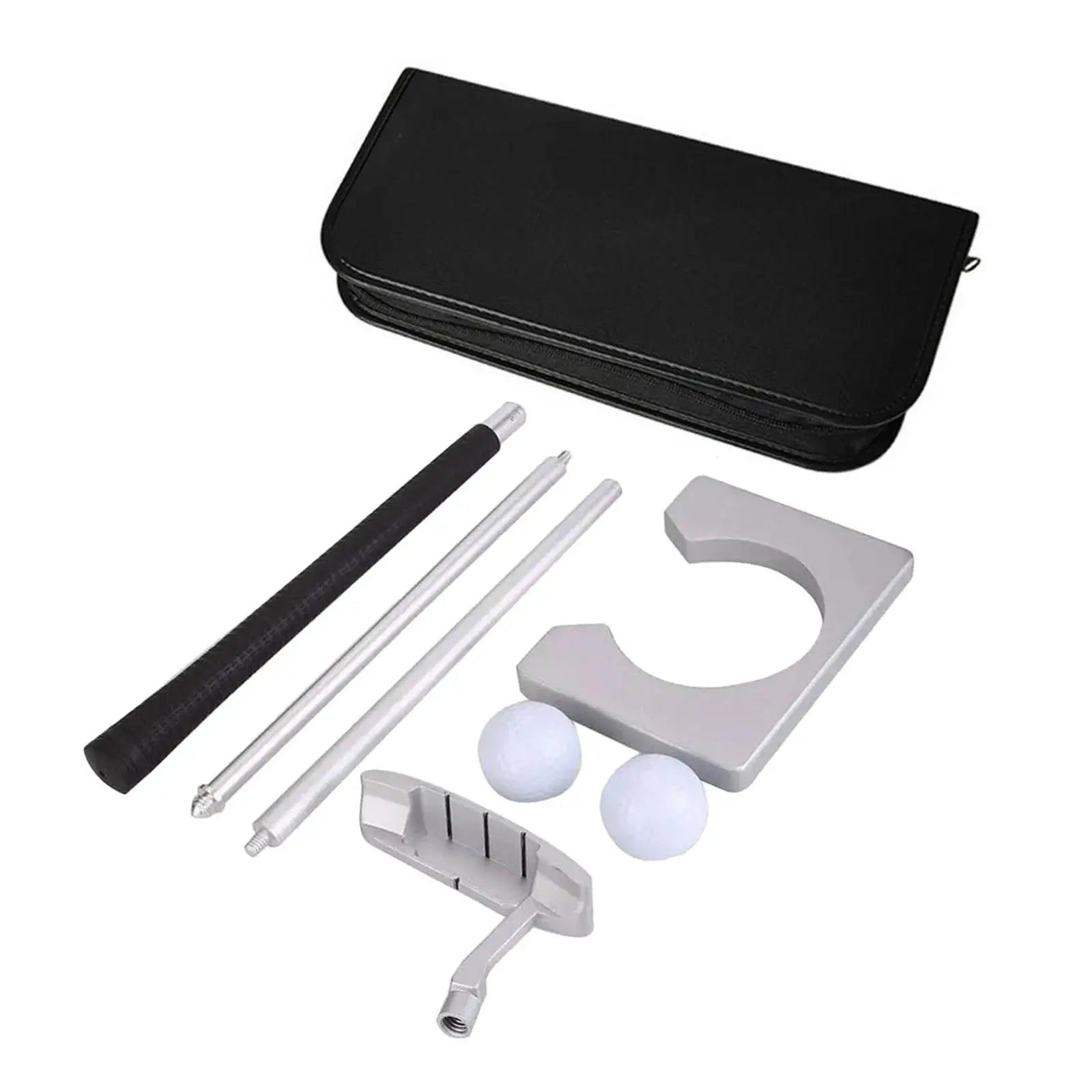 Portable Mini Golf Equipment Practice Kit Gift Set with Detachable Golf Putter Set Hand Indoor Golf Training Aid Kit