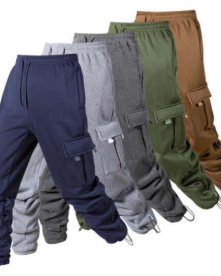 Men's Joggers Pants Loose Drawstring Long Pants Men Multi-pocket Sweatpants Casual Cargo Trousers For Men Fitness