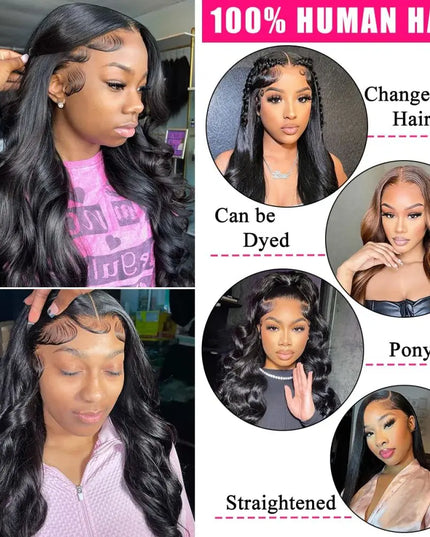 13x6 13x4 Body Wave Lace Front Wigs Human Hair PrePlucked Transparent Lace Frontal Wigs Human Hair Wigs With Baby Hair For Women