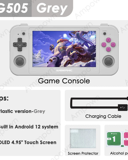 ANBERNIC RG505 Handheld Game Console 4.95″ OLED Touch Screen Android 12 OS Portable Video Game Console Hall Joyctick OTA Update
