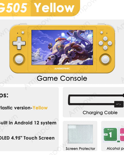 ANBERNIC RG505 Handheld Game Console 4.95″ OLED Touch Screen Android 12 OS Portable Video Game Console Hall Joyctick OTA Update