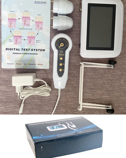 Magnifying Skin Analyzer Rechargeable Detector Hair Follicle Oil Moisture Pigment Tester Scalp/Face Skin Care Monitor 50X/200X