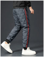 Winter Lambswool Down Pants Warm Thicken Sweatpants Men Fashion Joggers Water Proof Casual Pants Men Brand Plus Fleece Trousers