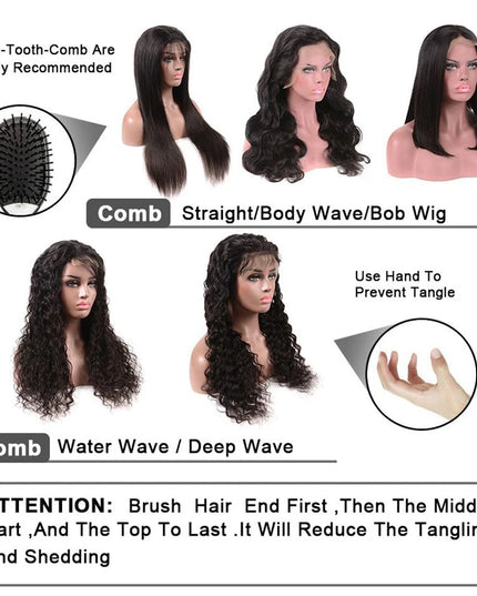 180% Deep Wave Frontal Wig 13x6 HD Lace Frontal Wigs For Women Water Wave Curly Lace Front Human Hair Wig 13x4 High Density 1B