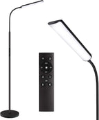 LED Floor Lamp, Bright 15W Floor Lamps for Living Room with 1H Timer, Stepless Adjustable 3000K-6000K Colors & Brightness