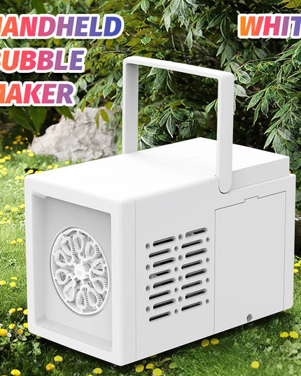 10 hole fully automatic bubble blowing handheld electric bubble machine toy outdoor birthday without battery and bubble water
