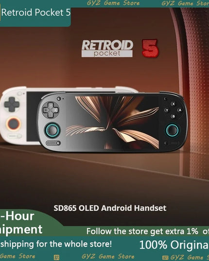 In Stock Retroid Pocket 5 SD865 8+128G RP5 5.5 Inch OLED HD Screen Bluetooth 5.1 Android Pocket Handheld Gaming Console Custom