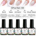 5g Dipping Nail Powder Set Red Nail Glitter Dipping System Kit For Manicure Nail Art Decorations Natural Dry Without Lamp Cure