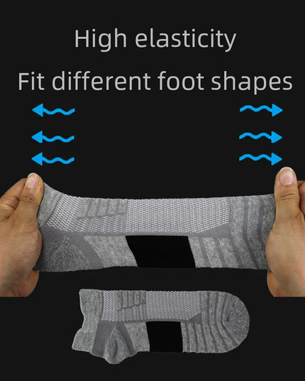 3 Pairs Sports Socks Men Women Short Running Socks Performance Ankle Cushion Wear-resistant Anti Slip Basketball Casual Socks