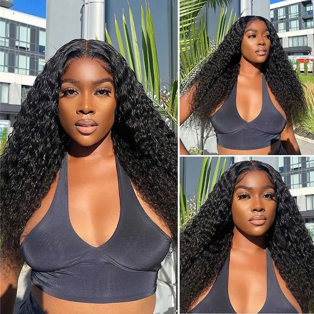 30 Inch Water Wave Glueless Wig Human Hair Ready To Wear 6X4 Glueless Wigs Human Hair Brazilian Human Hair Wigs PreCut For Women