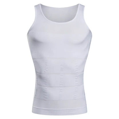 Mens Slimming Body Shaper Shapewear Abdomen Compression Shirt to Hide Gynecomastia Moobs Workout Tank Tops Undershirts
