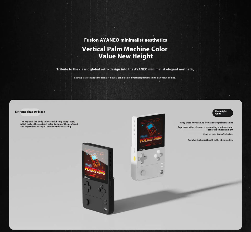 AYANEO Pocket DMG Game Console 3.92Inch OLED 1240*1080 Resolution Screen 6000mAh Gyroscope Custom Handheld Game Consoles Gifts