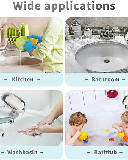 2pcs Drain Soap Holder Leaf Shape Soap Box Suction Cup Tray Drying Rack for Shower Sponge Container Kitchen Bathroom Accessories