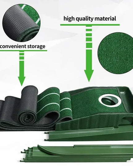 Mini Golf Green Putter Mat Portable Indoor and Outdoor Golf Practitioner PM015