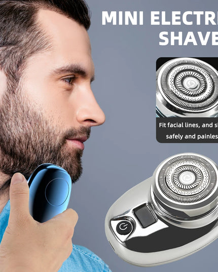 Mini Electric Razor Wet and Dry Washable Razor Fast Charging Digital Display Portable Electric Shaver 1 Hour Charge Time Upgrade