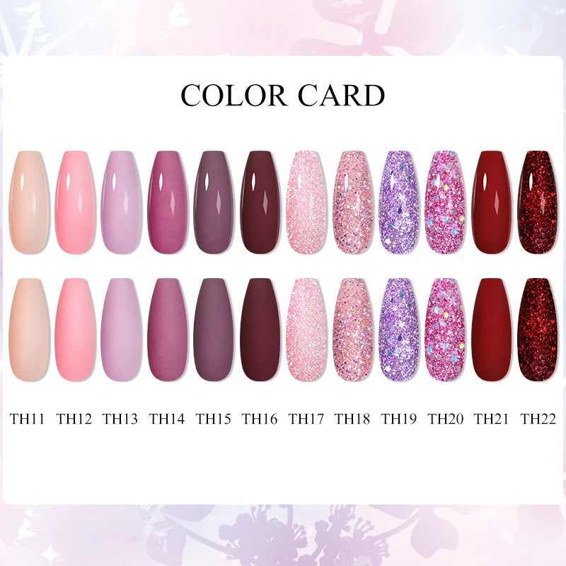 5g Dipping Nail Powder Set Red Nail Glitter Dipping System Kit For Manicure Nail Art Decorations Natural Dry Without Lamp Cure