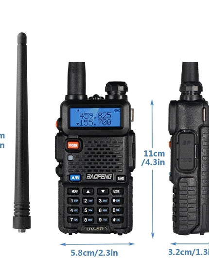 2pcs BAOFENG UV-5R 5W 8W High Power Dual Band Two Way Radio Long Range Handheld Portable Walkies Talkies For Hunting